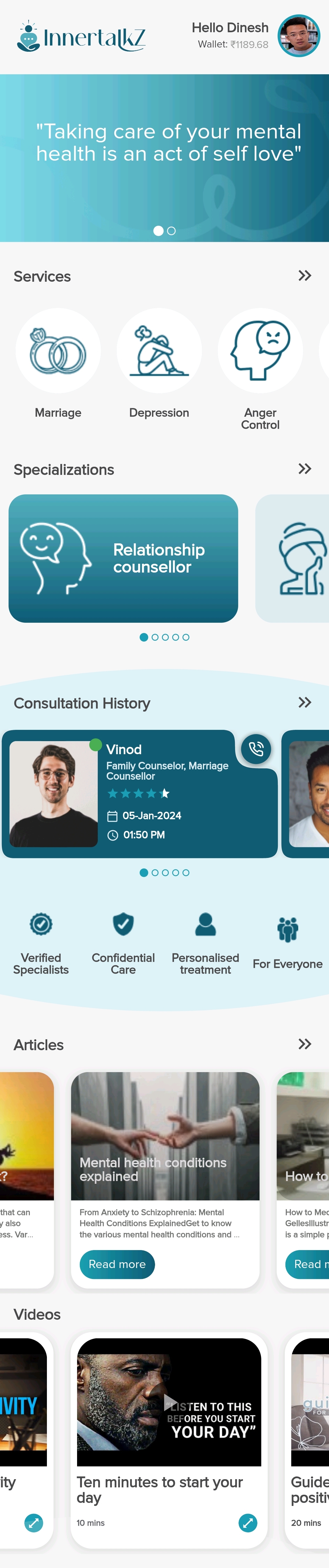 InnerTalkz App View